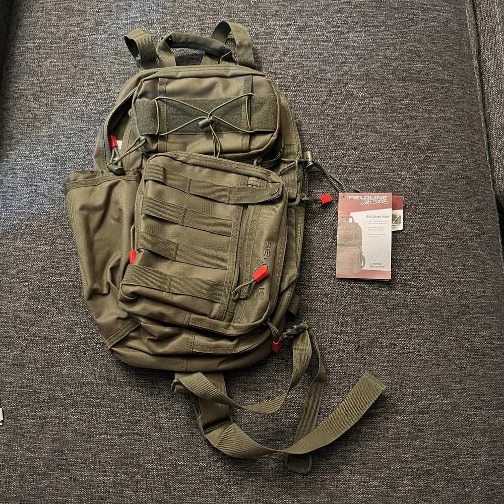Fieldline Green 18" Roe Sling Pack Backpack Mens Pro Series Tactical Hiking Bag